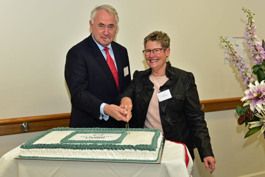 Mayor Paul Antonio and councillor Ros Scotney cut the celebration cake. Mayor Paul Antonio and councillor Ros Scotney cut the celebration cake.